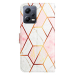 For Xiaomi Redmi Note 12 5G (China) / (Global) / Poco X5 5G Leather Case with Shoulder Strap Marble Pattern Phone Cover