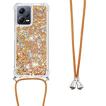 For Xiaomi Redmi Note 12 5G (Global) / (India) / (China) / Poco X5 5G TPU Case Quicksand Design Phone Cover with Lanyard