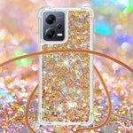 For Xiaomi Redmi Note 12 5G (Global) / (India) / (China) / Poco X5 5G TPU Case Quicksand Design Phone Cover with Lanyard