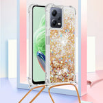 For Xiaomi Redmi Note 12 5G (Global) / (India) / (China) / Poco X5 5G TPU Case Quicksand Design Phone Cover with Lanyard