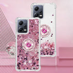 For Xiaomi Redmi Note 12 5G (Global) / (India) / (China) / Poco X5 5G TPU Case with Kickstand Quicksand Shockproof Cover
