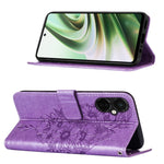 For OnePlus Nord CE 3 Lite 5G / Nord N30 5G Wallet Case with Wrist Strap Butterfly Imprint Leather Phone Cover