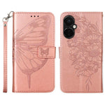 For OnePlus Nord CE 3 Lite 5G / Nord N30 5G Wallet Case with Wrist Strap Butterfly Imprint Leather Phone Cover