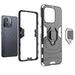 For Xiaomi Poco C55 4G / Redmi 11A 4G / 12C 4G Ring Holder Kickstand Phone Case TPU+PC Cover