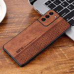 AZNS For Samsung Galaxy S21 5G / 4G Imprinted Leather Coated TPU Phone Case Protective Phone Cover