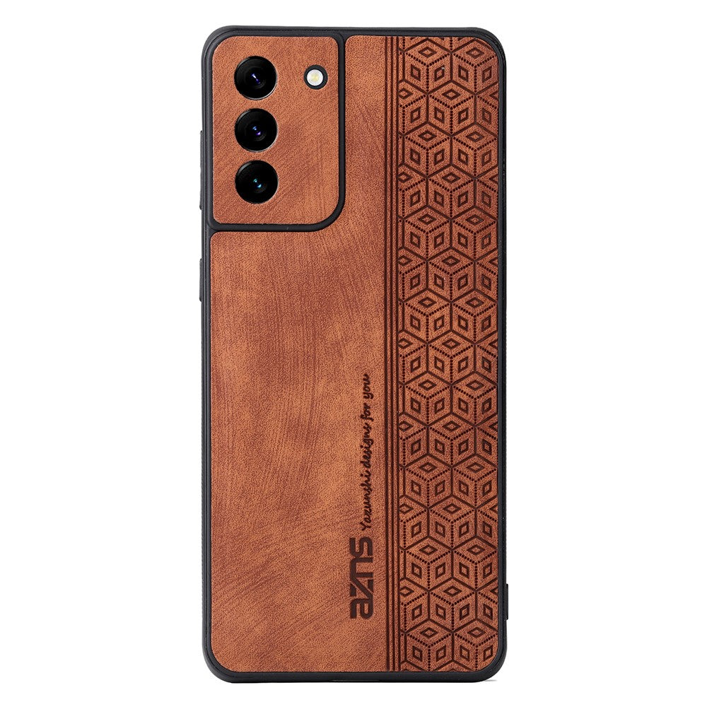 AZNS For Samsung Galaxy S21 5G / 4G Imprinted Leather Coated TPU Phone Case Protective Phone Cover