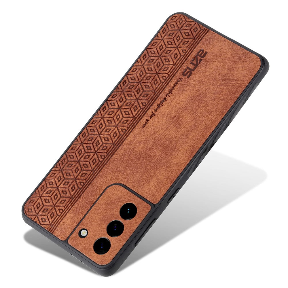 AZNS For Samsung Galaxy S21 5G / 4G Imprinted Leather Coated TPU Phone Case Protective Phone Cover