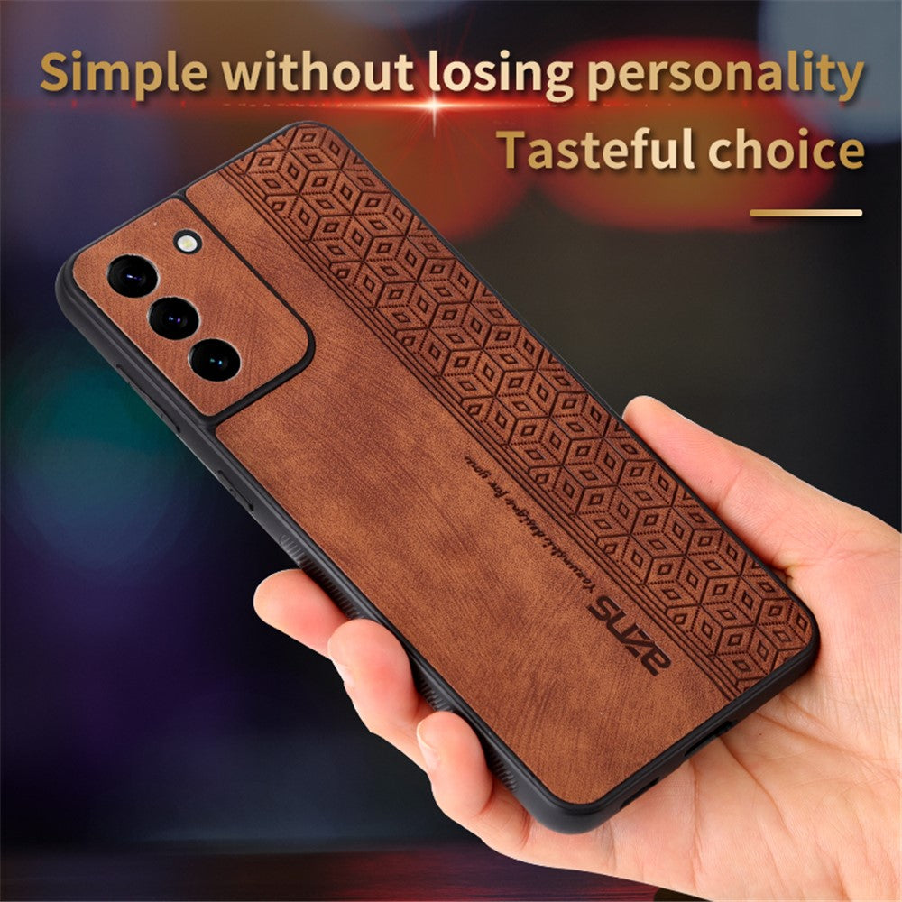 AZNS For Samsung Galaxy S21 5G / 4G Imprinted Leather Coated TPU Phone Case Protective Phone Cover