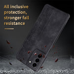 AZNS For Samsung Galaxy S21 5G / 4G Imprinted Leather Coated TPU Phone Case Protective Phone Cover