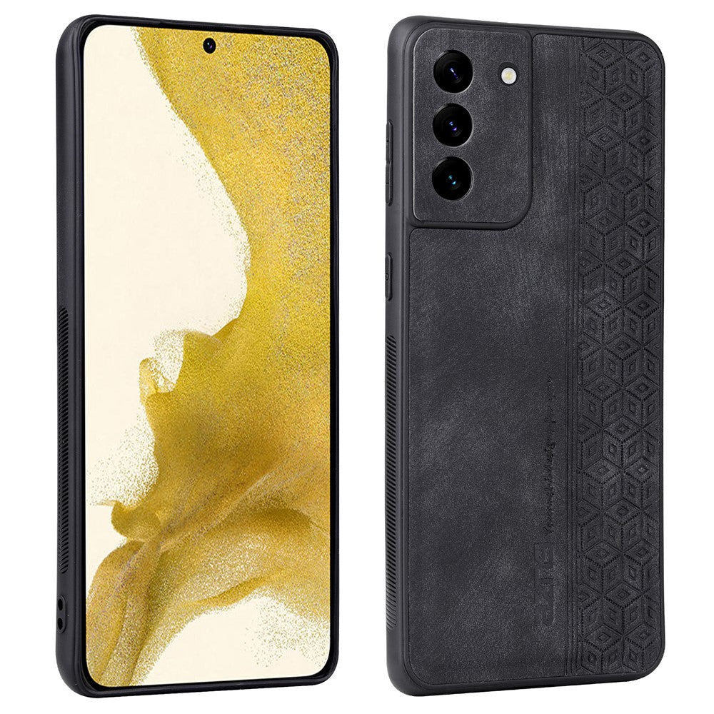AZNS For Samsung Galaxy S21 5G / 4G Imprinted Leather Coated TPU Phone Case Protective Phone Cover
