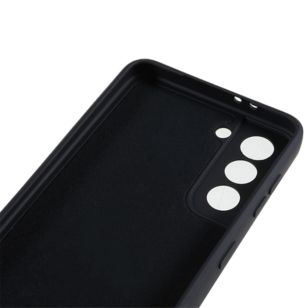 Samsung Galaxy S21 4G / 5G Bakstycke TPU-skal Fiberfoder Gummerat Mobilskal