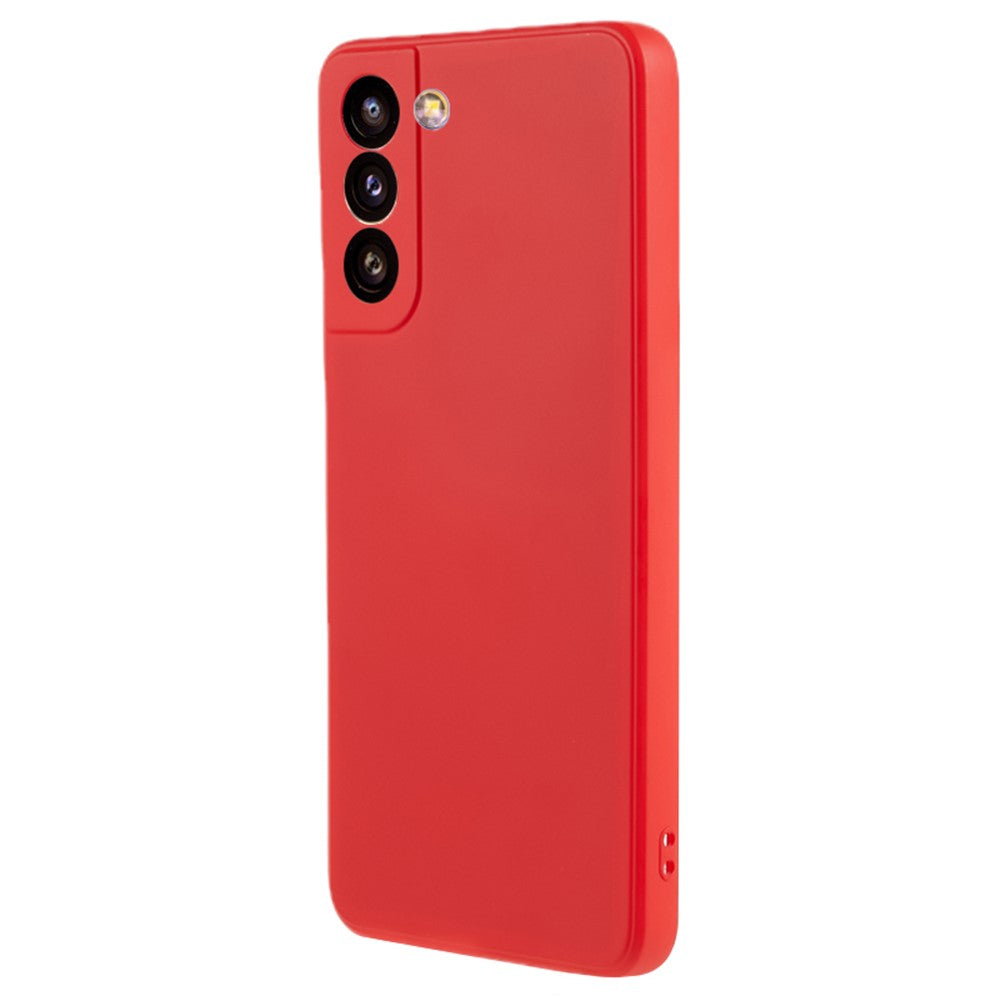 Samsung Galaxy S21 4G / 5G Bakstycke TPU-skal Fiberfoder Gummerat Mobilskal