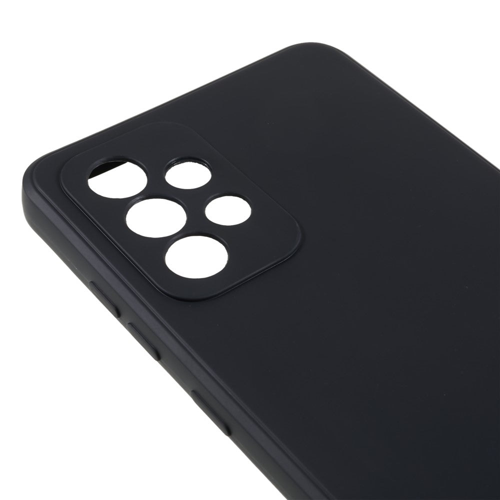 Til Samsung Galaxy A52 5G Lige Kant TPU Telefoncover Præcis Udskæring til Linse Anti-fald Cover