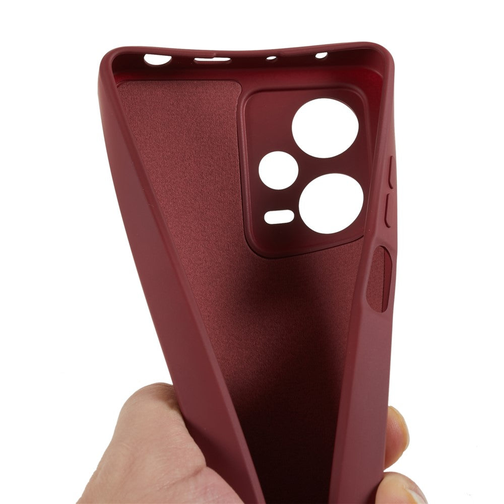 Xiaomi Redmi Note 12 Pro 5G Reptåligt TPU-skal Fiberfoder Gummerat Skyddande mobilfodral