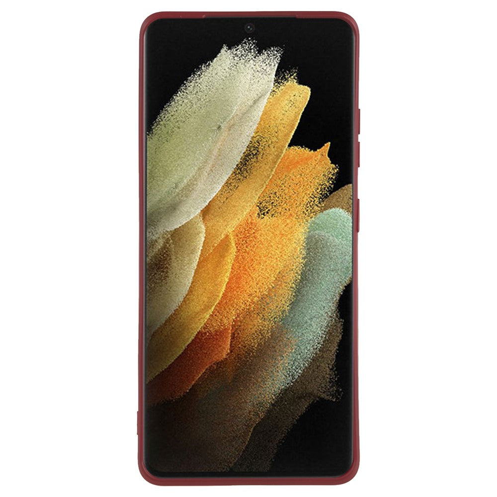 For Samsung Galaxy S21 Ultra 5G TPU Phone Case Fiber Lining Rubberized Cell Phone Cover