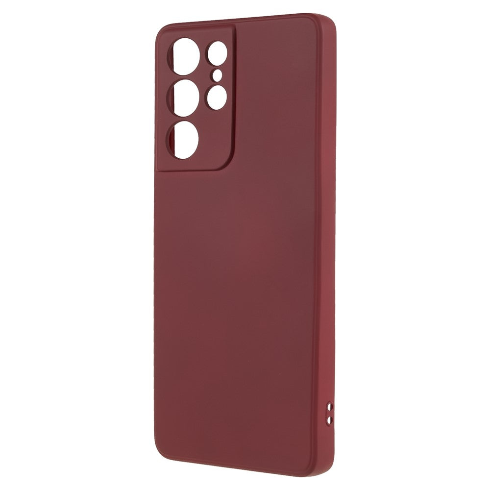 For Samsung Galaxy S21 Ultra 5G TPU Phone Case Fiber Lining Rubberized Cell Phone Cover