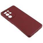 For Samsung Galaxy S21 Ultra 5G TPU Phone Case Fiber Lining Rubberized Cell Phone Cover