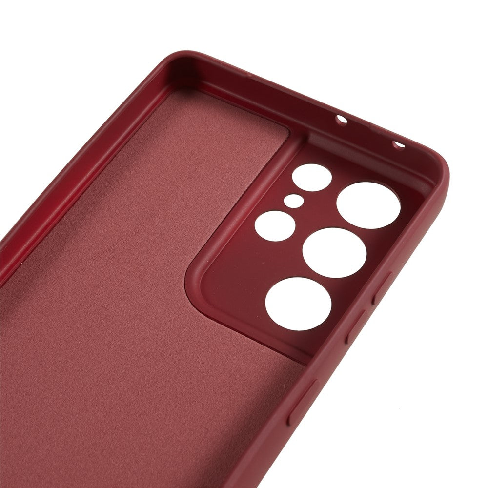 For Samsung Galaxy S21 Ultra 5G TPU Phone Case Fiber Lining Rubberized Cell Phone Cover