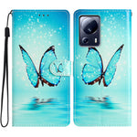 For Xiaomi 13 Lite / Civi 2 5G Pattern Printing Phone Cover PU Leather Stand Wallet Case with Strap