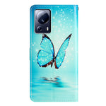 For Xiaomi 13 Lite / Civi 2 5G Pattern Printing Phone Cover PU Leather Stand Wallet Case with Strap