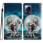 For Xiaomi 13 Lite / Civi 2 5G Pattern Printing Phone Cover PU Leather Stand Wallet Case with Strap