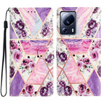 For Xiaomi 13 Lite / Civi 2 5G Pattern Printing Phone Cover PU Leather Stand Wallet Case with Strap