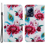 For Xiaomi 13 Lite / Civi 2 5G Pattern Printing Phone Cover PU Leather Stand Wallet Case with Strap