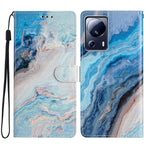 For Xiaomi 13 Lite / Civi 2 5G Pattern Printing Phone Cover PU Leather Stand Wallet Case with Strap