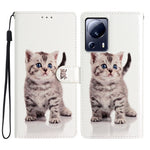 For Xiaomi 13 Lite / Civi 2 5G Pattern Printing Phone Cover PU Leather Stand Wallet Case with Strap