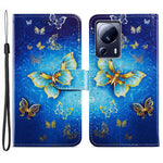 For Xiaomi 13 Lite / Civi 2 5G Pattern Printing Phone Cover PU Leather Stand Wallet Case with Strap