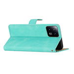 For Xiaomi 13 5G Imprinted Lines Anti-drop Stand Case Crazy Horse Texture Leather Wallet Phone Cover with Strap