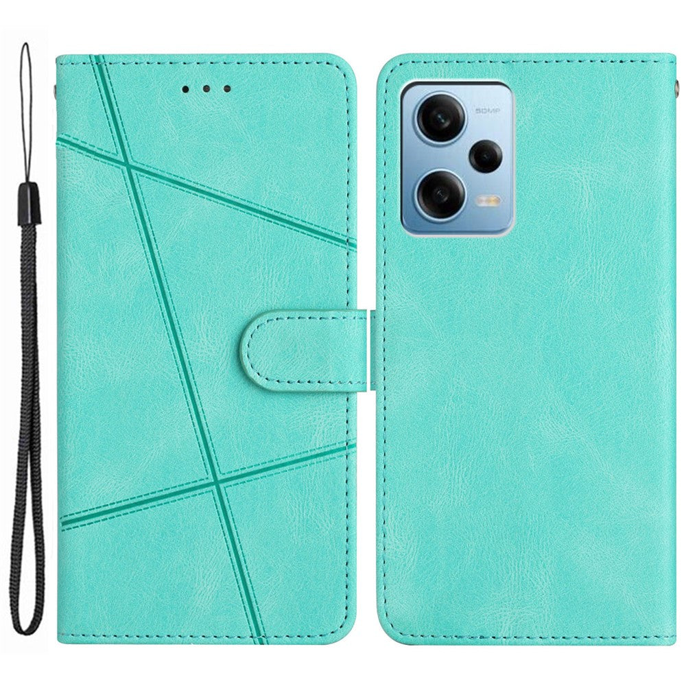 For Xiaomi Poco X5 Pro 5G / Redmi Note 12 Pro Speed 5G / Note 12 Pro 5G Crazy Horse Texture Leather Wallet Cover Imprinted Lines Folding Stand Case