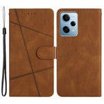 For Xiaomi Poco X5 Pro 5G / Redmi Note 12 Pro Speed 5G / Note 12 Pro 5G Crazy Horse Texture Leather Wallet Cover Imprinted Lines Folding Stand Case