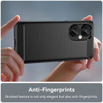 For OnePlus Nord CE 3 Lite 5G / Nord N30 5G Carbon Fiber Texture Brushed Phone Case Soft TPU Anti-drop Back Cover
