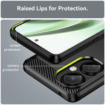 For OnePlus Nord CE 3 Lite 5G / Nord N30 5G Carbon Fiber Texture Brushed Phone Case Soft TPU Anti-drop Back Cover
