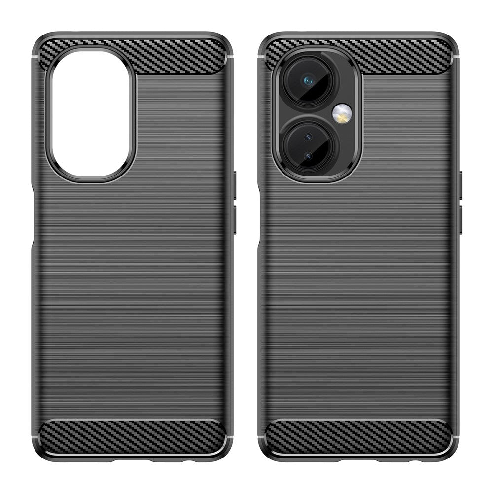 For OnePlus Nord CE 3 Lite 5G / Nord N30 5G Carbon Fiber Texture Brushed Phone Case Soft TPU Anti-drop Back Cover