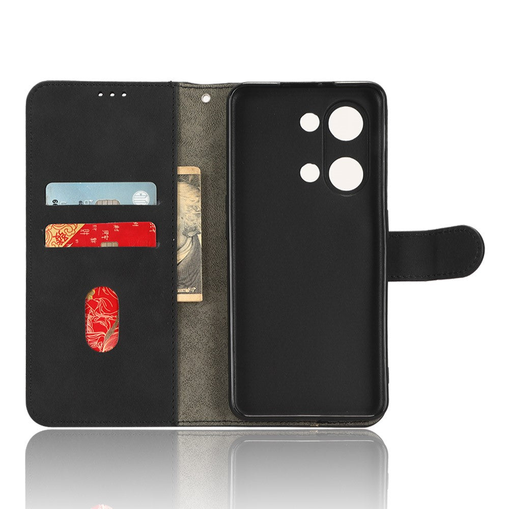 For OnePlus Nord 3 5G / Ace 2V PU Leather Flip Folio Wallet Case Stand Feature Skin-touch Shockproof Cell Phone Cover