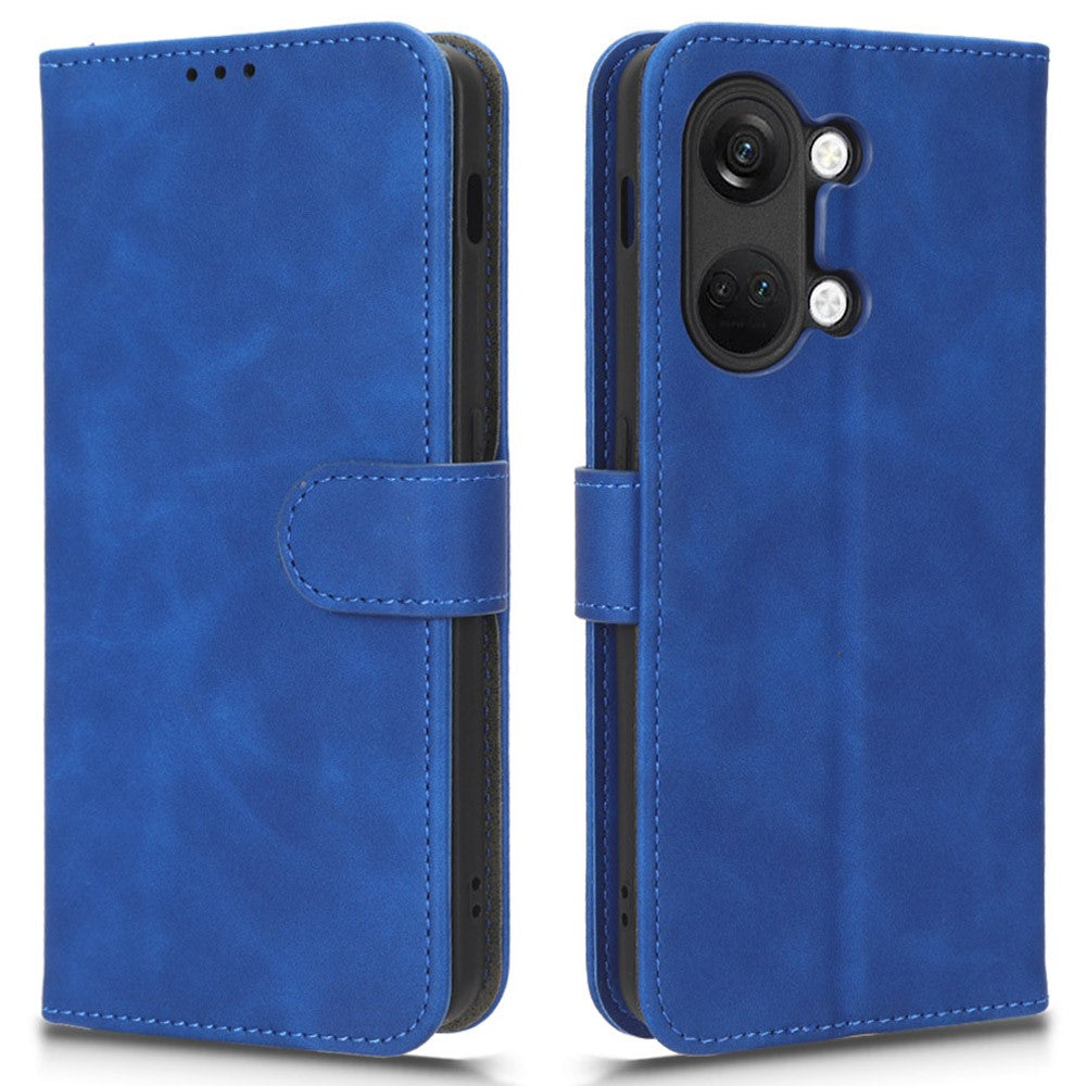 For OnePlus Nord 3 5G / Ace 2V PU Leather Flip Folio Wallet Case Stand Feature Skin-touch Shockproof Cell Phone Cover