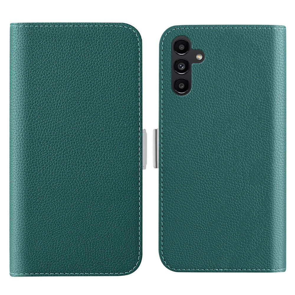 For Samsung Galaxy A24 4G (162.1 x 77.6 x 8.3mm) Litchi Texture PU Leather Case Stand Wallet Candy Color Cover