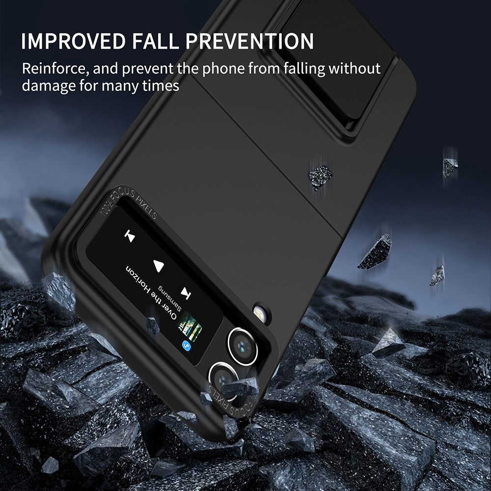 Flip Phone Case for Samsung Galaxy Z Flip4 5G Shockproof Case Hard PC Phone Cover with Kickstand