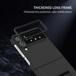 Flip Phone Case for Samsung Galaxy Z Flip4 5G Shockproof Case Hard PC Phone Cover with Kickstand