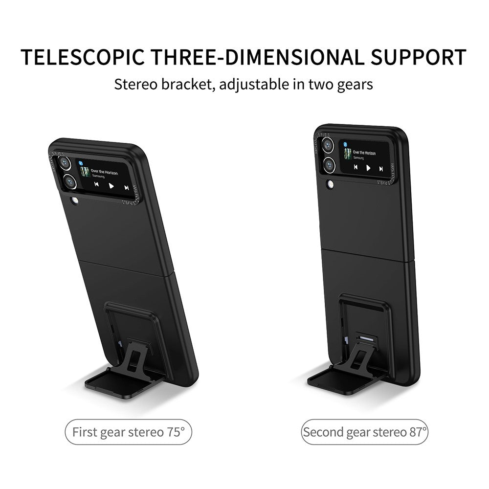 Flip Phone Case for Samsung Galaxy Z Flip4 5G Shockproof Case Hard PC Phone Cover with Kickstand