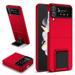 Flip Phone Case for Samsung Galaxy Z Flip4 5G Shockproof Case Hard PC Phone Cover with Kickstand