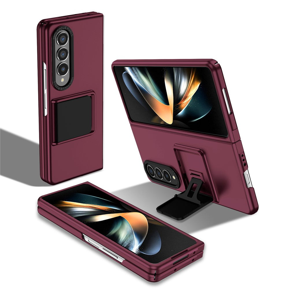 For Samsung Galaxy Z Fold4 5G Case Anti-Scratch Phone Cover Hard PC Case with Kickstand