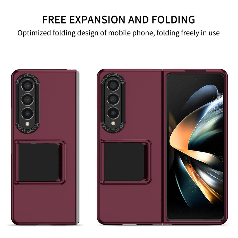 For Samsung Galaxy Z Fold4 5G Case Anti-Scratch Phone Cover Hard PC Case with Kickstand