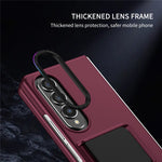 For Samsung Galaxy Z Fold4 5G Case Anti-Scratch Phone Cover Hard PC Case with Kickstand