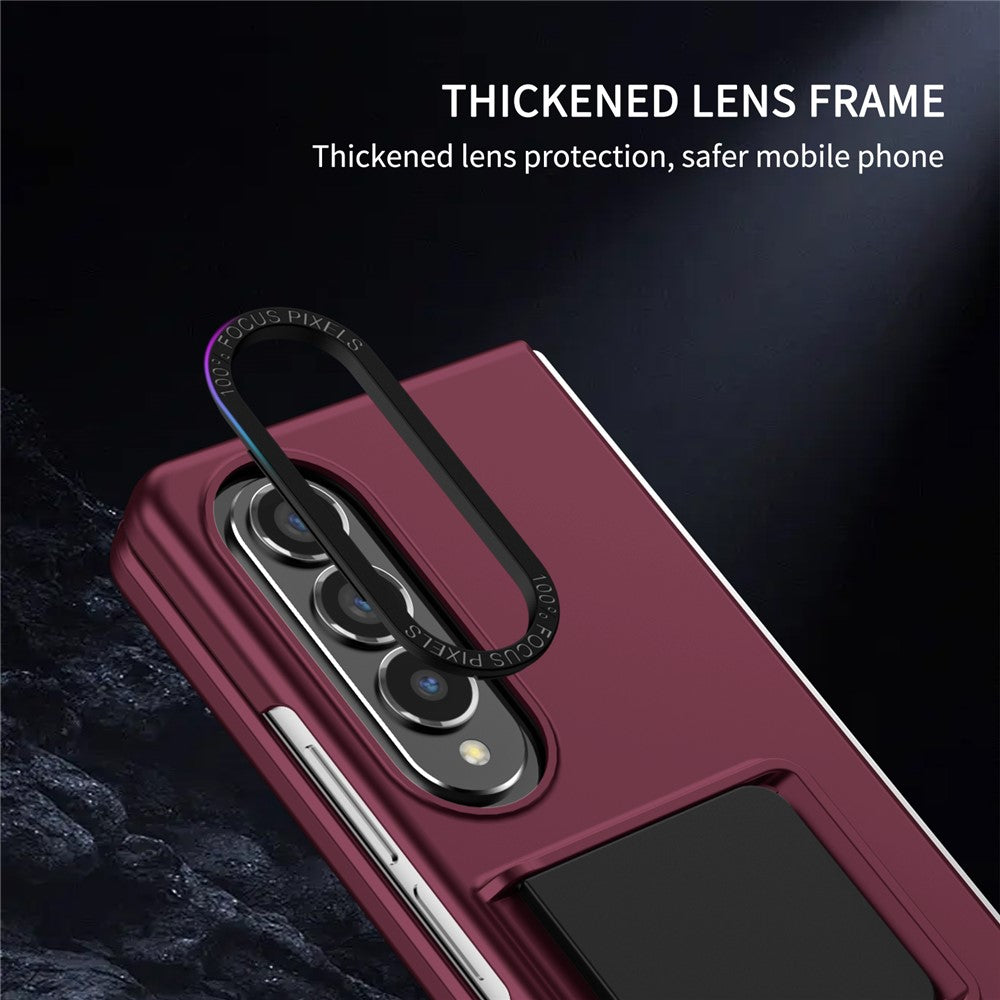 For Samsung Galaxy Z Fold4 5G Case Anti-Scratch Phone Cover Hard PC Case with Kickstand