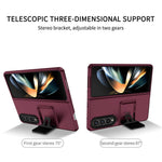 For Samsung Galaxy Z Fold4 5G Case Anti-Scratch Phone Cover Hard PC Case with Kickstand