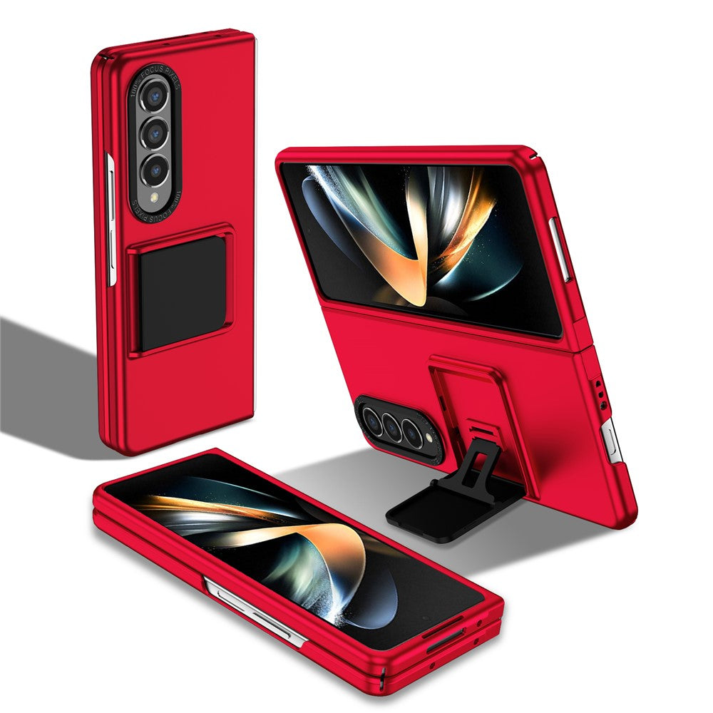 For Samsung Galaxy Z Fold4 5G Case Anti-Scratch Phone Cover Hard PC Case with Kickstand
