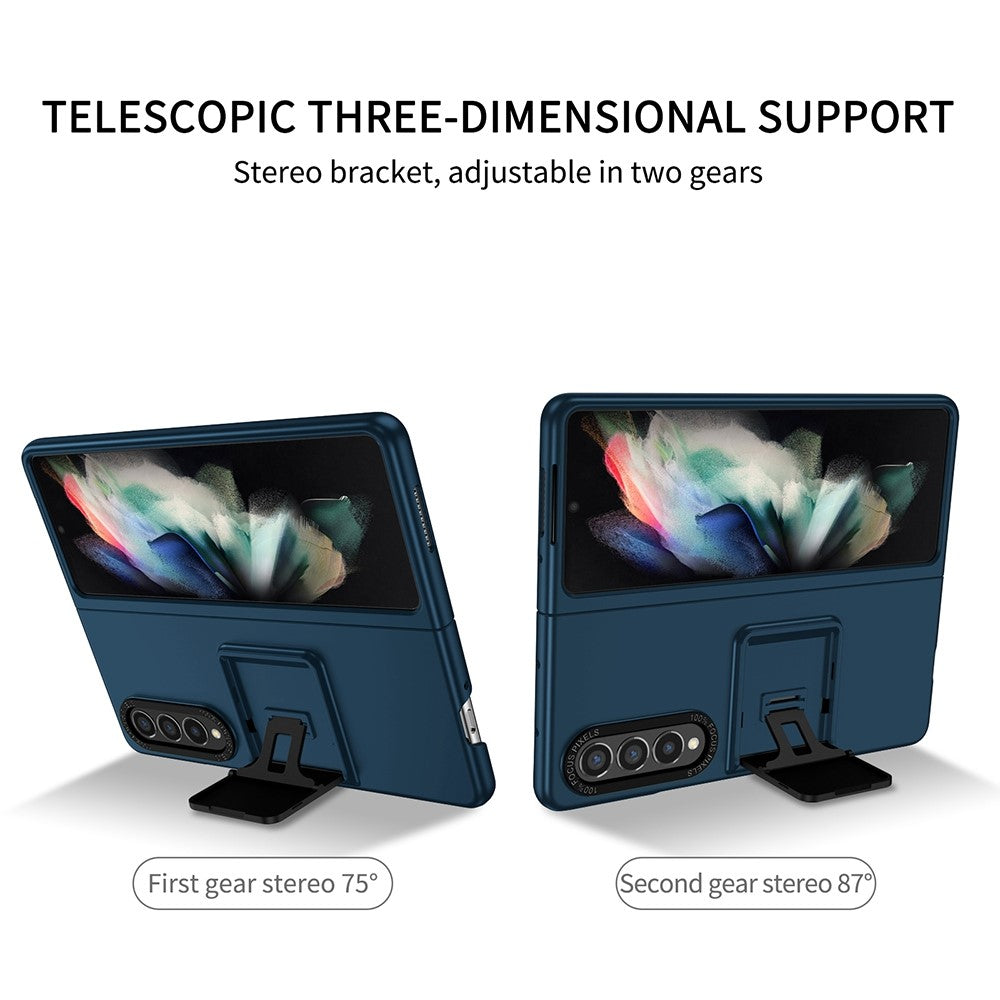 Protective Case for Samsung Galaxy Z Fold3 5G Hard PC Case Anti-Scratch Phone Cover with Kickstand